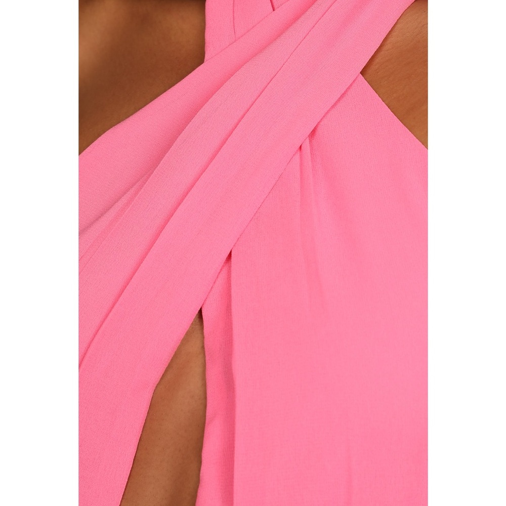 Lulu's Pink Halter Midi Dress - Picture 5 of 8